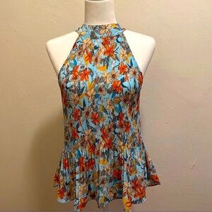 Pleione Pleated tank blouse